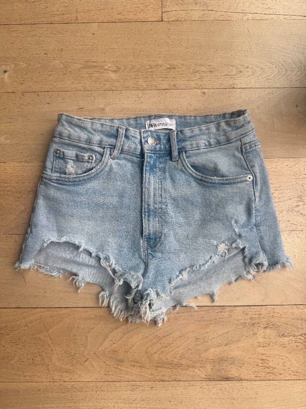 Distressed Denim Shorts from Zara